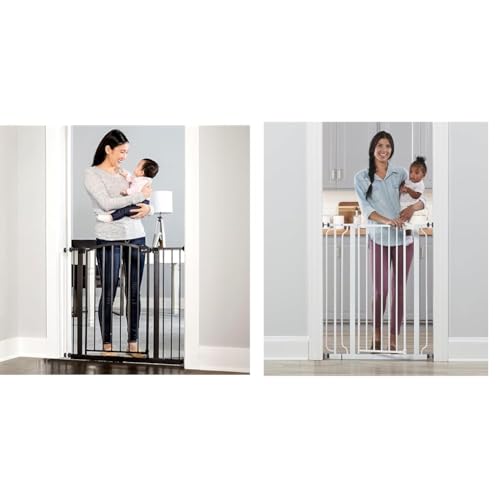 Image of Regalo Easy Step Arched Décor Walk Thru Baby Gate, Includes 4-Inch Extension Kit, 4 Pack Pressure Mount Kit & Easy Step 36" Extra Tall Walk Thru Baby Gate, Includes 4-Inch Extension Kit
