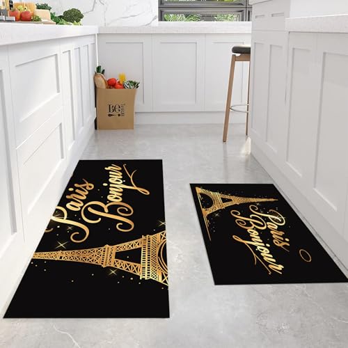 Juegos de alfombras de cocina para proteger el suelo con estilo moderno y limpio 4