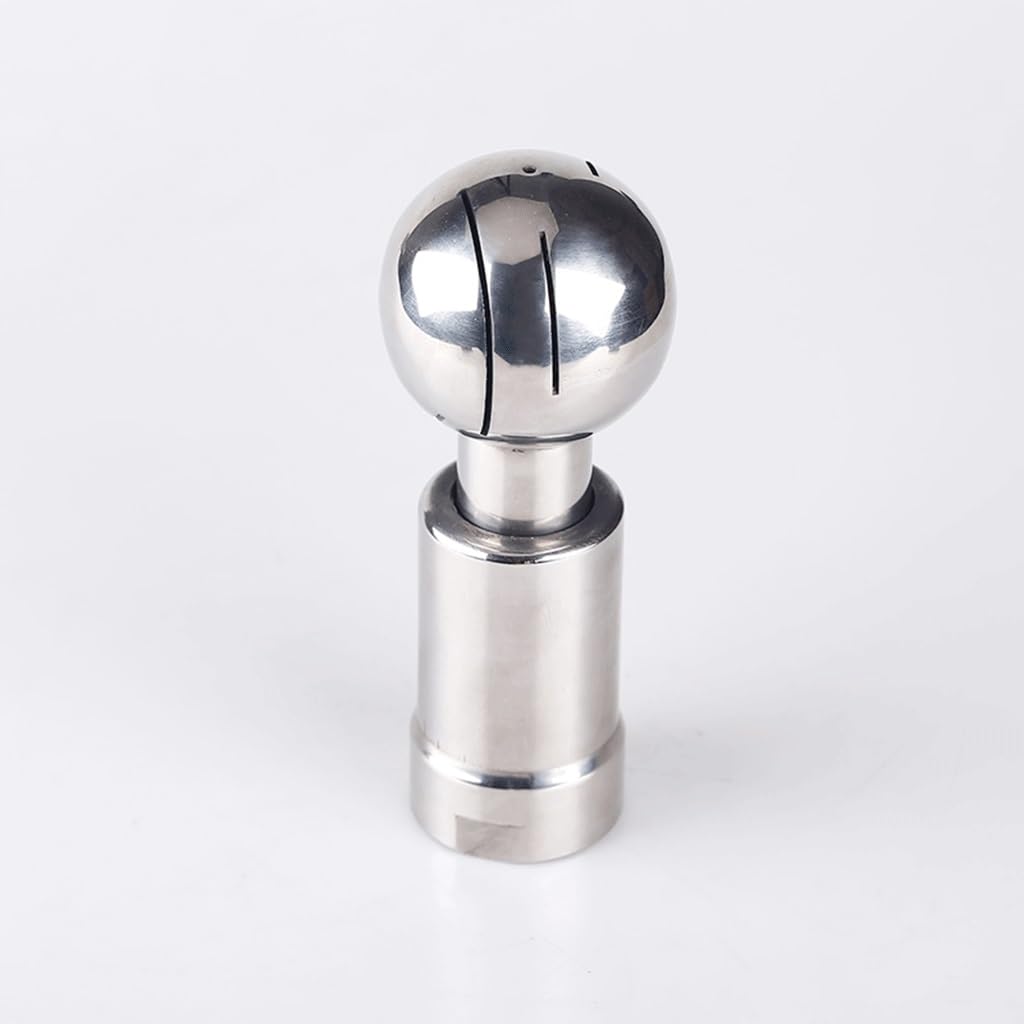 Hilo Femenino Sanitario de Bola de pulverización giratoria de Acero Inoxidable BSP SS304, for Cabezal de Limpieza de Tanques CIP, Ajuste de Lavado de Cobertura de 360 ​​Grados(2")