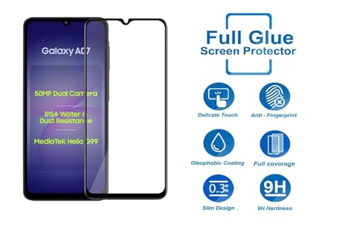 Image of HD Tempered Glass Screen Protector Compatible for Samsung Galaxy A07 5G with Edge to Edge coverage and Easy Installation kit