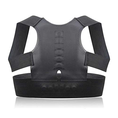 Correcteur de posture magnétique blanc en taille S pour soutien du haut du dos et thérapie sportive