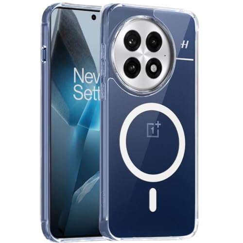 Image of AEETZ Clear Back Case for OnePlus 13, Hard PC Shockproof Transparent Back Cover Case Compatible with Mag-Safe, Anti-Yellowing (OnePlus 13)