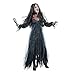 Produktbild Kleider Halloween Kostüm Damen Zombie Braut Geisterbraut Böse Königin Cosplay Retro Kapuze Ärmel Kostüme Vintage Mittelalter Party Umhang Trenchcoat Cardigan Karneval Mantel Costume(XL.Schwarz)