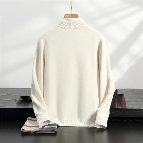 Men’S Premium Cashmere Mock Neck Pullover Sweater Casual Long Sleeve Solid Color Knit Jumper Tops3