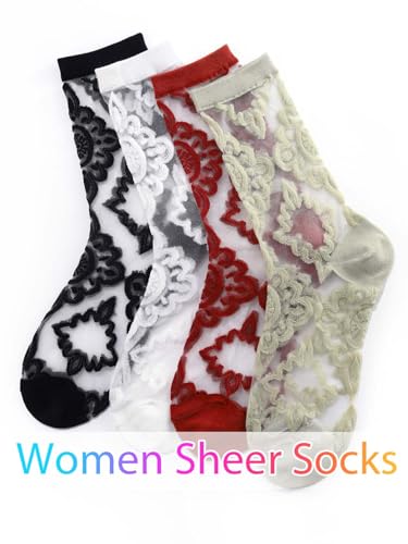 Image of Campsis Women Sheer Socks Sheer Ankle Socks for Women and Girls