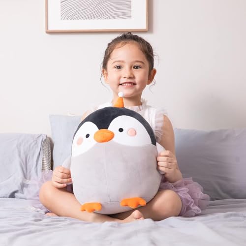 GAGAKU Plüschkissen 30cm Plüschtier Kuscheltie für Kinder Erwachsene süßes Stofftier Geschenk für Geburtstag Jahrestag (Im Dunkeln leuchtende Pinguine)