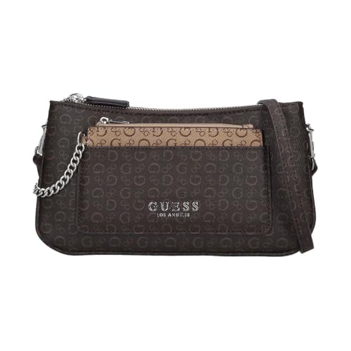 GUESS DORIS MINI CROSSBODY TOP ZIP Shoulder Bag, Braun