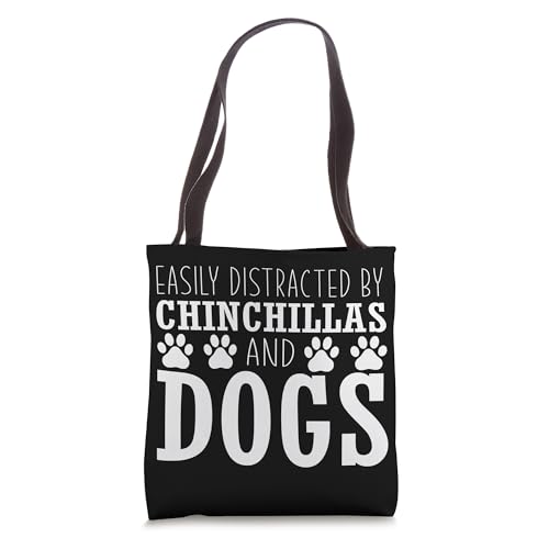 Bolso Tote Easily Distracted By Chinchillas And Dogs miniatura 1