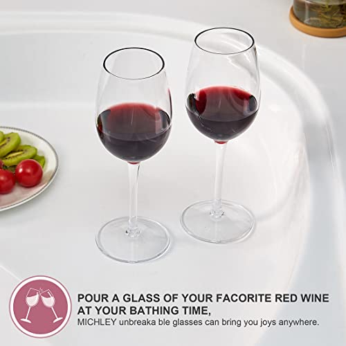 Michley Unbreakable Red Wine Glasses, Tritan Plastic Shatterproof Wine Goblets 12.5 Oz, Set Of 4 #TOP6