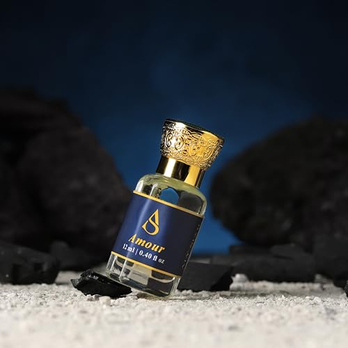 Image of ALY'SIAN Luxury Attar for Men Women 12 ML Amour Premium Non Alcoholic Roll On Perfume Oils Arabic & French Blend Assorted Long Lasting Fragrance Collection Unisex Perfume Gift Hamper (AMOUR 12 (ML))