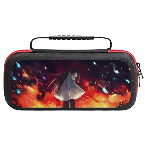 スイッチ用キャリーケース シャーマンキング 麻倉葉王 Switch専用キャリーケース 本体・カード20点収納可 多機能 スタンドポーチ 充電ポートメッシュポケット付き 持ち運び ハードポーチ 大容量 ゲームカード収納 Joy-Con 小物収納 防塵/防汚/耐衝撃 手提げ アニメ
