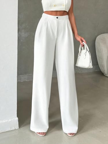 Image of Toochki Trousers for Woman Pants Women's Formal Office Korean | Black Track Pant | Straight | Cotton Spandex Stretchable Trouser | High-Waisted Bottom Wear