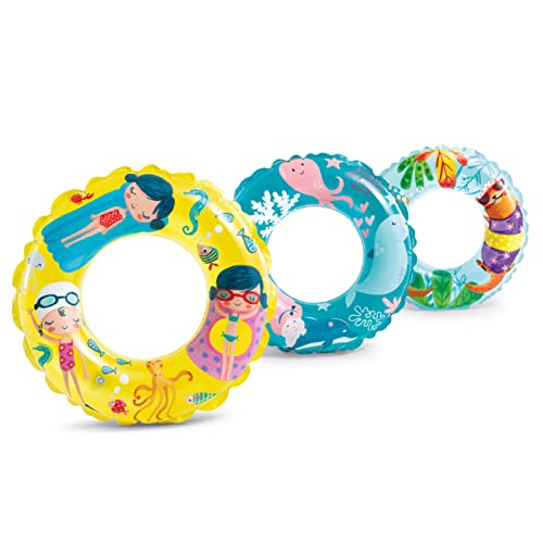 Image of GLAN Inflatable Swim Ring for Kids Safe and Durable Pool Float Swimming Training Funny Activity for Boys and Girls Age 3-6 Years (Swimming Ring Multicolour)