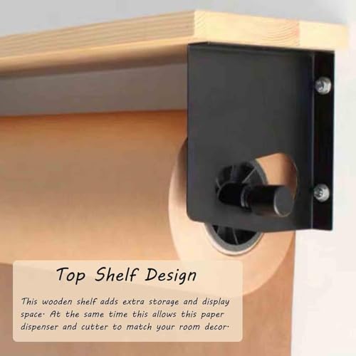 Distributeur de rouleau de papier kraft mural et coupe-papier, support mural pratique pour la maison, le bureau, le café et l'école