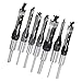 HSOKEW Woodworking Square Hole Drill Bits, HSS Woodworking Square Mortise Drill Bit Wood Mortising Chisel Set Woodworker Hole Saw Power Tool Kits, 1/4, 5/16, 3/8, 2/5, 1/2, 9/16, 5/8inchï¼Œ7pcs