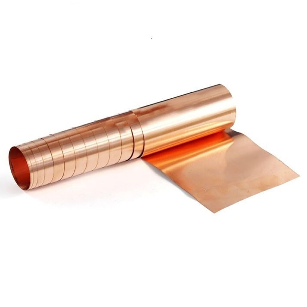 Striscia di rame da 1 metro - Foglio di rame con spessore 0,02-0,5 mm for messa a terra, progetti fai-da-te, rotolo conduttivo(0.2x200mm)