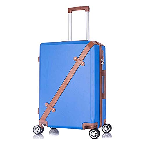 WEILY 20" Tamaño de Equipaje de Peso Ligero Hardside Ampliable 8-Wheel Spinner Cabina Maleta con 360 ° de la Rueda Universal y de contraseña, Mango telescópico,Azul