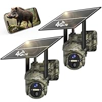 LENOI 4G Caéra de Chasse Solaire Extérieure avec Carte SI Intégré