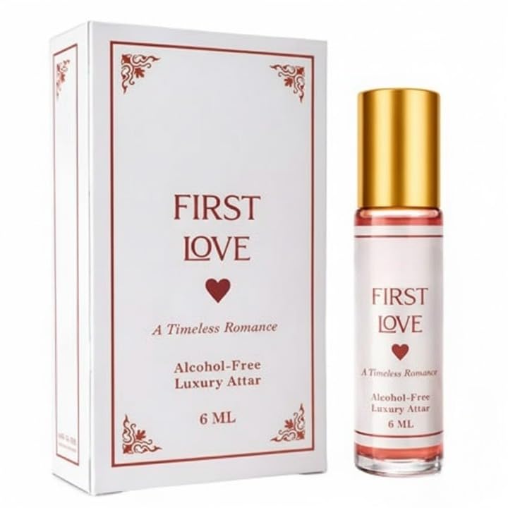 Perfume First Love Attar | Inspired by Luxury – Long-Lasting Alcohol-Free | Roll-On Attar | Perfume Oil with Lavandin, Italian Cedar & Warm Redwood – Ittar for Men & Women | 6 ML