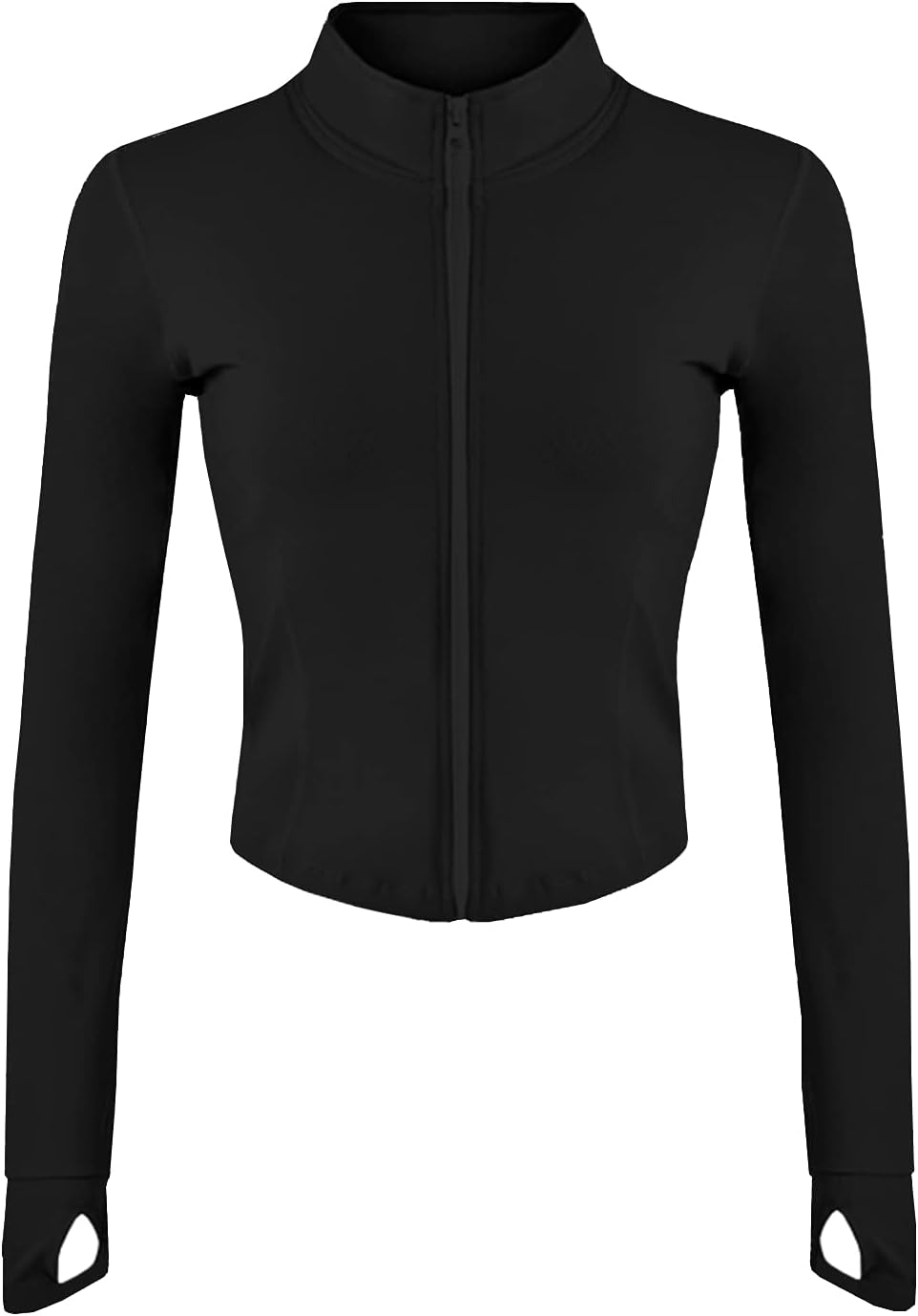 Gacaky Women’s Slim Fit Full Zip Running and Yoga Jacket with Thumb Holes