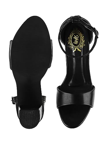 Image of Shoetopia Stylish Ankle Strap Block Heeled Sandals for Women & Girls