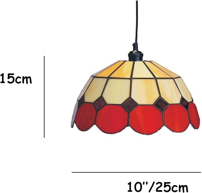 Suspension Tiffany vitrail facile à installer | Éclairage bistrot
