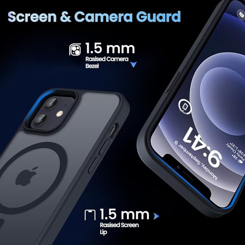 Image of CACOE Magnetic Case for iPhone 12 & iPhone 12 Pro 6.1 inch, Matte Black