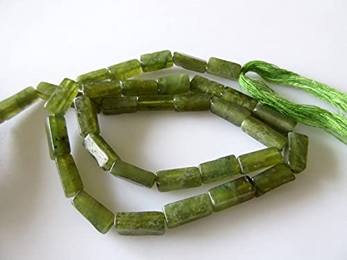 Perles de Vessonite Garnet vert 10mm à monter en collier bohème chic pour l'été