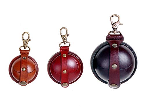 Runde Hartleder-Börse - Geldbörse aus gehärtetem Leder - mittel Farbe Hellbraun