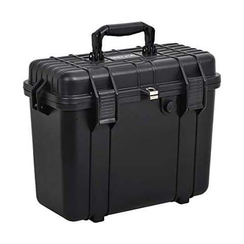MEIJIA All Weather Waterproof Hard Camera Case,Hard Case,With Customized Fit Foam Included, Elegant Black,Fit for Drones,camera,lens (21.62"X17.25"X4.87") Cover