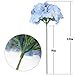 Flojery Silk Hydrangea Heads Artificial Flowers Heads with Stems for Home Wedding Decor,Pack of 10 (Blue)