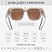 HAOLOTA Polarized Fit Over Glasses Sunglasses for Women Men Trendy Square Wrap Around Shades UV Protection