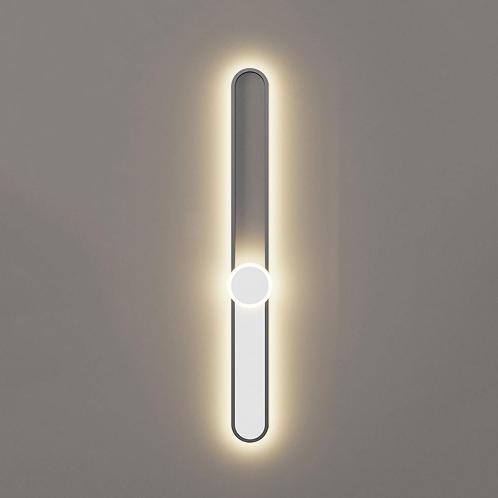 ITOSUI Nordic Long Strip Wall Sconce - White LED Light for Bedroom, Hallway, and Hotel Room(D(27W))