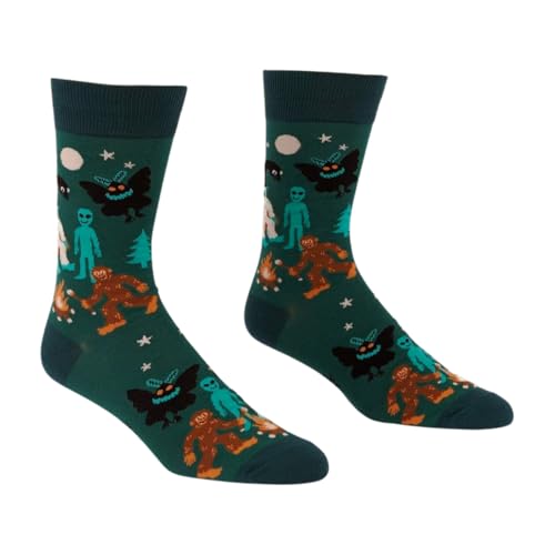 Sock It To Me Cryptid Society Men's Crew Socks, Green