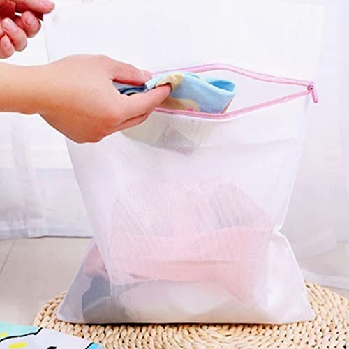 Kit 12 Sacos De Lavar Protetor Lingerie Roupa Íntima Tecido Delicado Tela Papa Bolinha Organizador 3