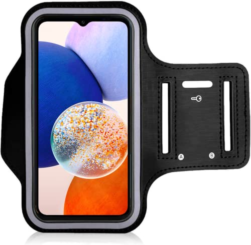 MHTECH Running Armband Phone Holder for Samsung Galaxy A14 A13 A04S A34 A24 A52 A53 A54, Arm Strap Mobile Phone Pouch for Sport Jogging Fitness (Up to 6.7