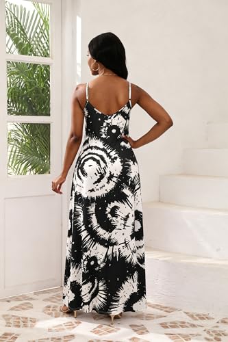 Image of vunahzma Womens Casual Fashion Sleeveless Plus Size Loose Long Sexy Maxi Dress with Pockets