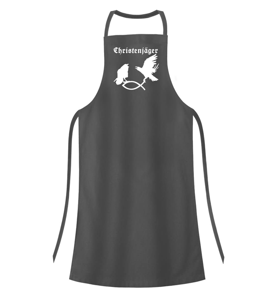 Tablier de barbecue gris chic en tissu robuste ajustable taille unique - 4