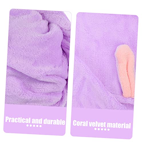 FRCOLOR 8 Peças Chapéu De Cabelo Seco De Lã Coral Toalha De Microfibra Para Cabelo Toalha De Cabelo