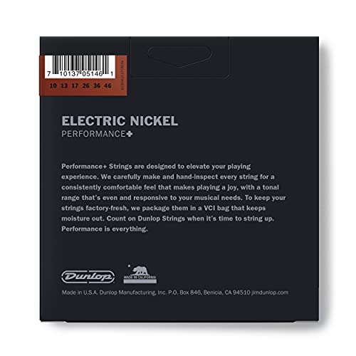 Jim Dunlop 3Pden1046 Nickel Wound Electric Guitar Strings, Medium, .010–.046, 3 Sets/Box #TOP1