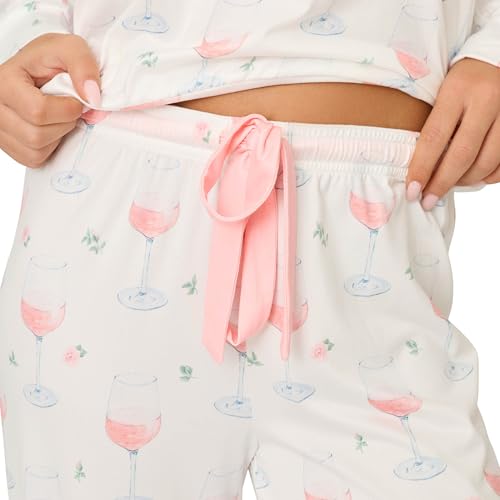 Image of PJ Salvage Women's [Amazon Exclusive] Cloud Jersey Open-bottom Pajama 2-piece Pj Set