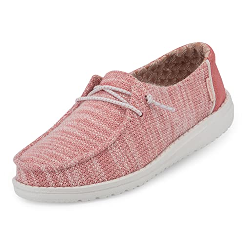 Image of HEYDUDE Girl's Wendy Youth Stretch Multi Colors | Girl's Shoes | Girl's Lace Up Loafers | Comfortable & Light-Weight