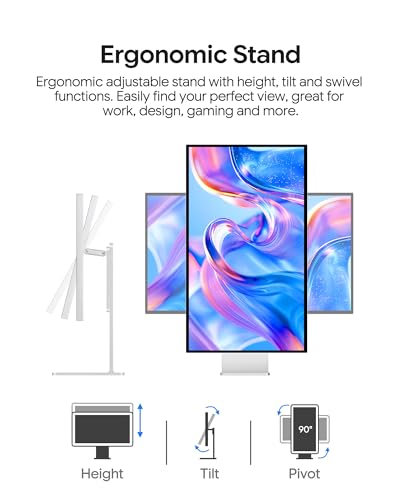 Image of G27P 27'' UHD 5K (5120x2880) Glossy Monitor, IPS Panel, 10-Bit Color, 99% sRGB 99% DCI-P3, 75Hz, 218PPI, HDR, 2000:1 Contrast, Low Blue Light, Eye Care (Honeycomb - with Stand)