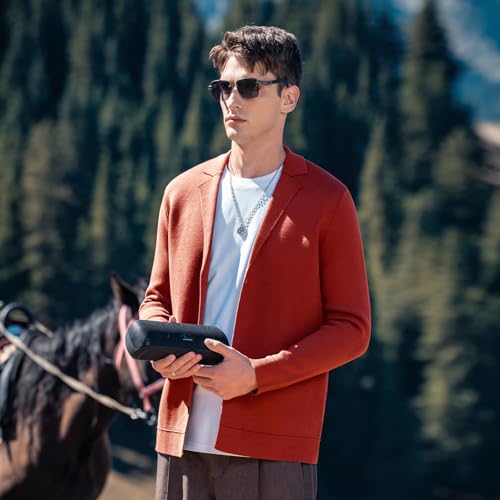 Image of Men's Cardigan Sweater Button Front V-Neck Long Sleeve Knit Sweaters