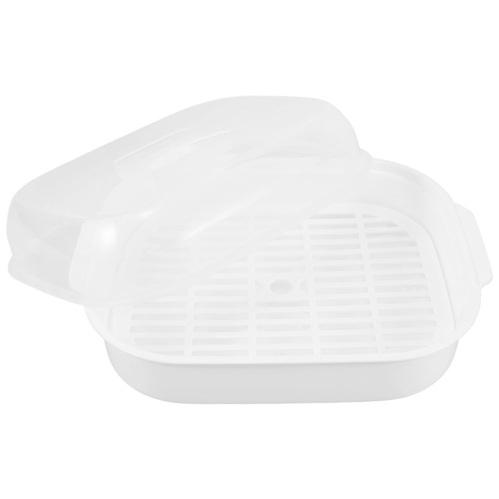 Vaschetta Vapore per Microonde con Coperchio Cucina Salutare e Pratica per Verdure Pesce e Cibo Trasparente Realizzata in Plastica Alimentare Resistente al Calore
