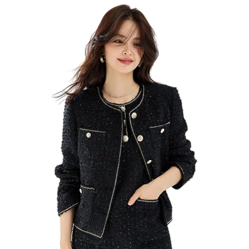 Veste courte en tweed chic pour le bureau en hiver