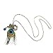 Produktbild Sasitober Bohemian Halsketten lange Kette Pfauenfeder Halskette Schmuck für Frauen und Mädchen Schmuck wie Armbänder, Fußkettchen, Ohrstecker usw.