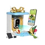 Smart Bird Feeder with Camera - 2.5K HD Bird Feeder Cameras Solar Powered, AI Birds Identification via App WiFi Outdoor Waterproof Birdhouse Watch Night Vision, 4000mAh Battery, Gift for Birdlovers