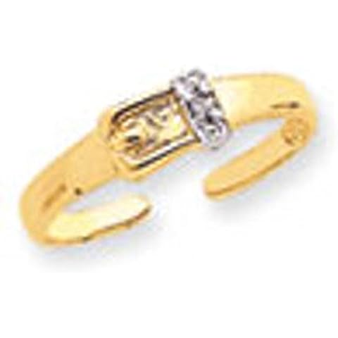 Gold 0.01ct Diamond Buckle Toe Ring (14K) Cover
