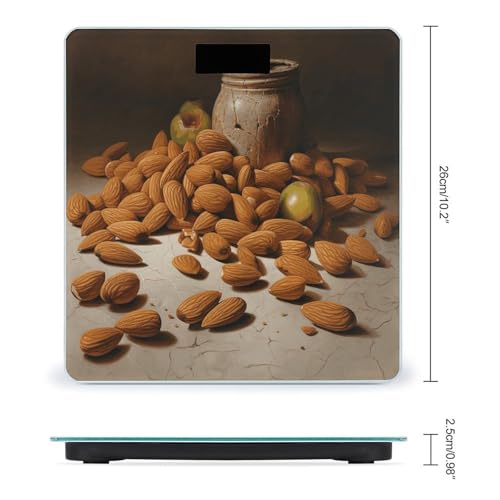 Báscula digital de baño con vidrio templado y pantalla LCD miniatura 2